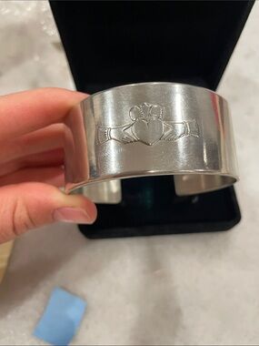 Silver Claddagh Cuff Bracelet - Women Accessories